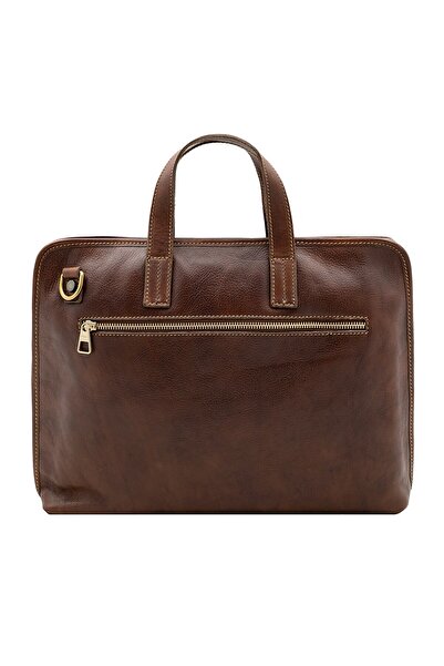 UTIL LAND FASHION Laptop bag made of genuine vachetta leather, SL4453