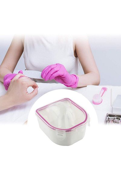 LA PERLA TECH Nail Art Manicure Nail Art Soak off Bowl for Manicure Treatment Tool - Pink