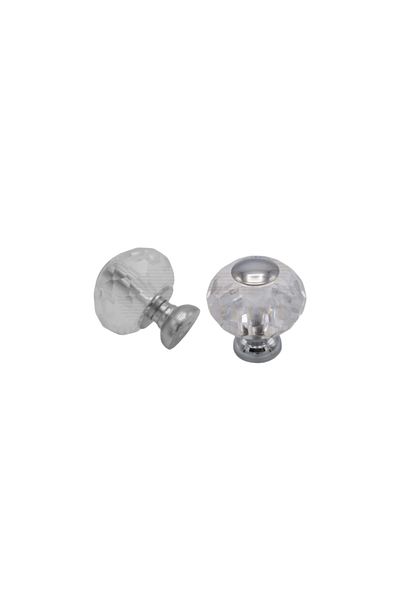 KOÇSAN Oskar Crystal Single Hole Handle Luxury Country Kitchen Furniture Cabinet Drawer Handle