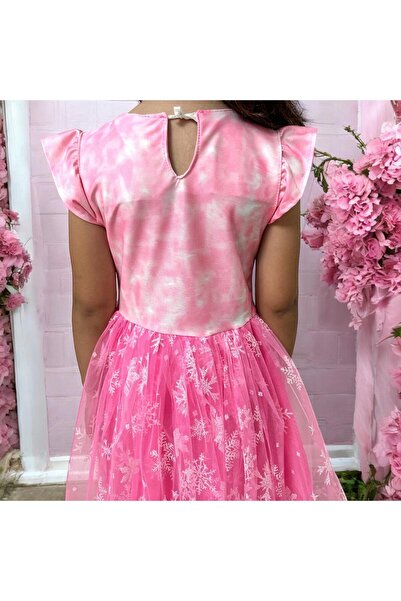 Esterella Çocuk Frozen Elsa Elbise/ kuyruklu çocuk elbise/ elsa party elbise