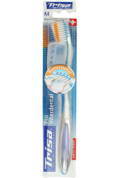 Trisa Pro Interdental Medium Toothbrush With Travel Cap