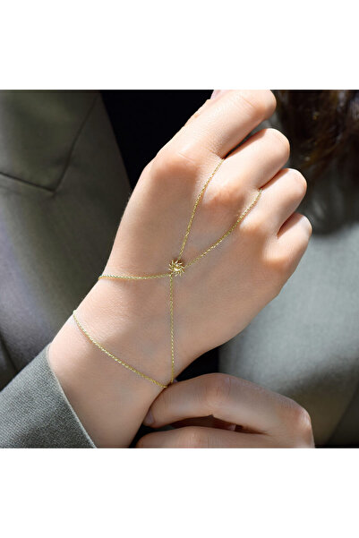 Lilarote Pırlanta Güneş Altın Şahmeran Bileklik