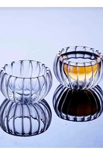 tafce 6 Pieces Double Walled Mini Bowl Set Turkish Delight Bowl Dragee Sugar Bowl Snack Bowl Sauce Bowl Jam Bowl Glass Bowls