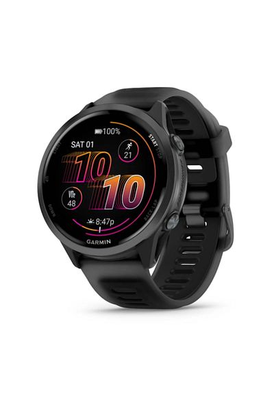 Garmin Forerunner® 570 – 47mm, Slate Gray Aluminium with Translucent Black/ Black Band