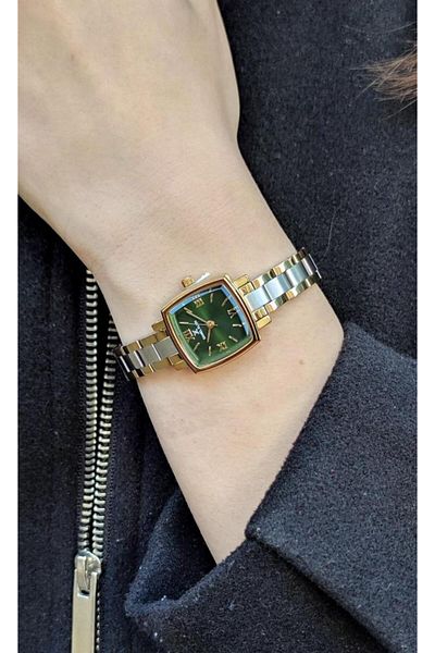Daniel Klein Dke.1.10839 Square Dial Curved Glass Roman Numeral Women Wrist Watch