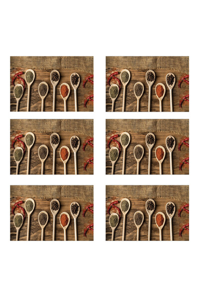 PUFO Set suporturi pentru farfurii pentru servirea mâncării, model Pufo Brown...