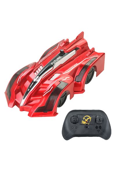 Yelajoy 360° Rotating 4wheels drift car for boys, Toy Car Wall Climbing, Red, a gift for kids