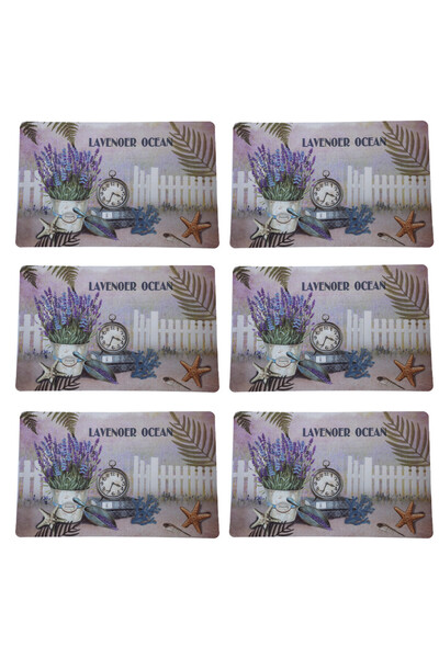 PUFO Set suporturi pentru farfurii pentru servirea mâncării, model Pufo Laven...