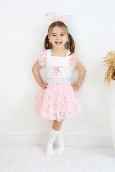 falcomini Girl Printed Tulle Dress 2/6 Years