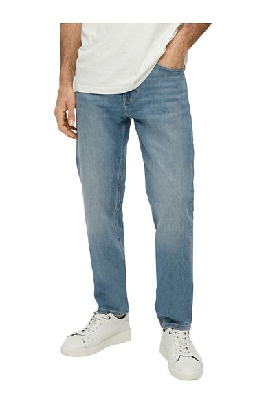 s.Oliver Mauro Men's Mid-rise Jeans, Regular Fit, Tapered Leg, , Light Blue