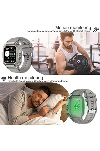 fulina Smartwatch Men Phone Call (Dial/Receive), Fitness Tracker, Compatible for Android iOS Phones