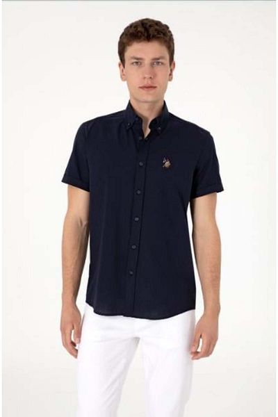 U.S. Polo Assn. USPA Ανδρικό πουκάμισο ELFYGL025Y με υφαντό μανίκι 2083854
