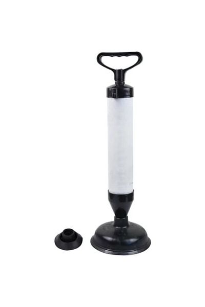 MACVI Macvi® Black Drain Unclog Pump with Interchangeable Suction Cups, 46 cm
