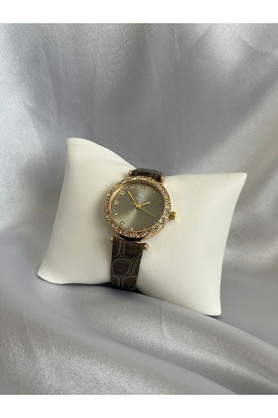 QUARTZ Leather Cord Stone Dial Stylish Vintage Women's Watch