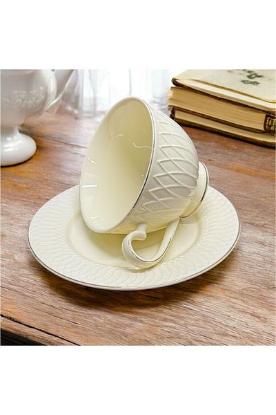 JOVY Porcelain Cup And Saucer Set, Clara, 200 ml
