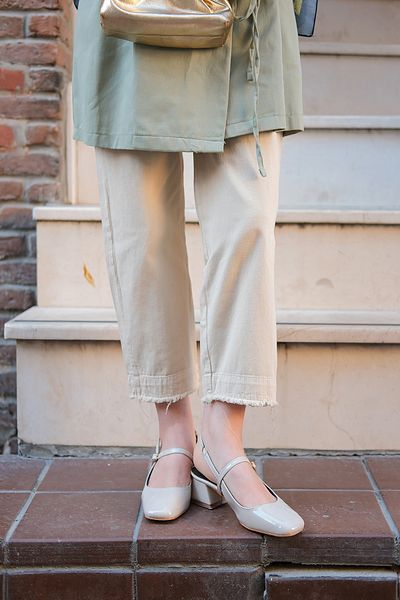 LOCCO Women's Leg Piece Raw Trousers Cream