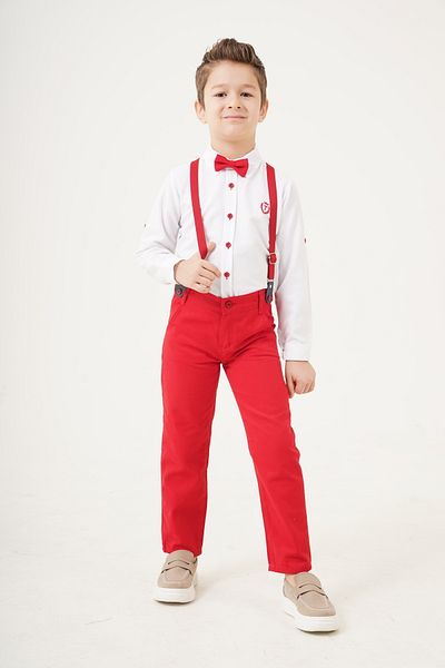 Esterella Boy / Suspenders And Bow Tie / Shirt Trousers / Boy's Suit