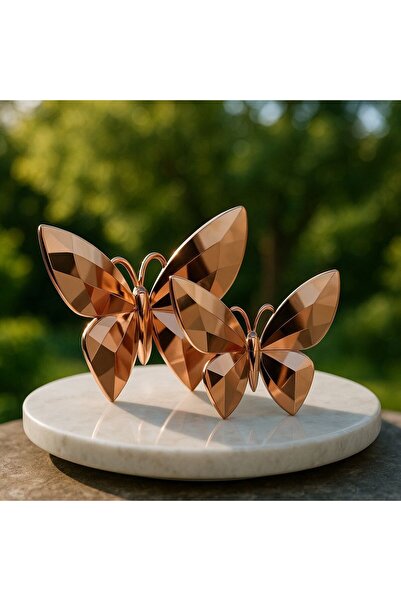 Doremcy 2’li Kelebek Biblo Dekoratif Polyester Obje Masaüstü Ev Ve Ofis Akses...