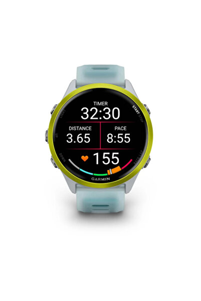 Garmin FORERUNNER 570 — 47MM, Amp Yellow Aluminium with Translucent Whitestone/Turquoise Band