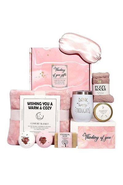 Generic Vitacelli Luxury Spa Gift Set with Flannel Blanket – Perfect Valentine's, Birthday & Get Well Gift