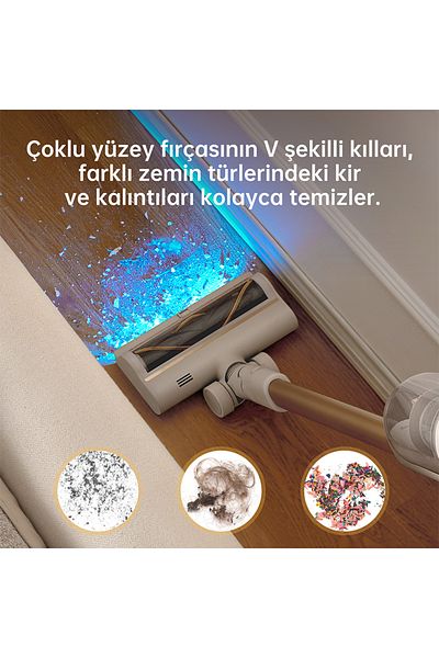 Dreame U20 Adjustable Suction Battery Operated Vacuum Cleaner White and Silver