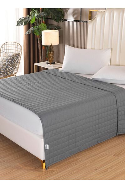 sharpdo All-Cotton Dark Gray Gravity Blanket, Soothing Sleep, Relieving Stress, Suitable for All Seasons