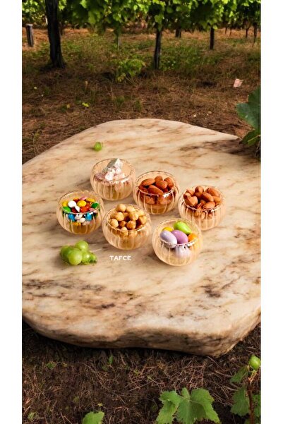 tafce 6 Pieces Double Walled Mini Bowl Set Turkish Delight Bowl Dragee Sugar Bowl Snack Bowl Sauce Bowl Jam Bowl Glass Bowls