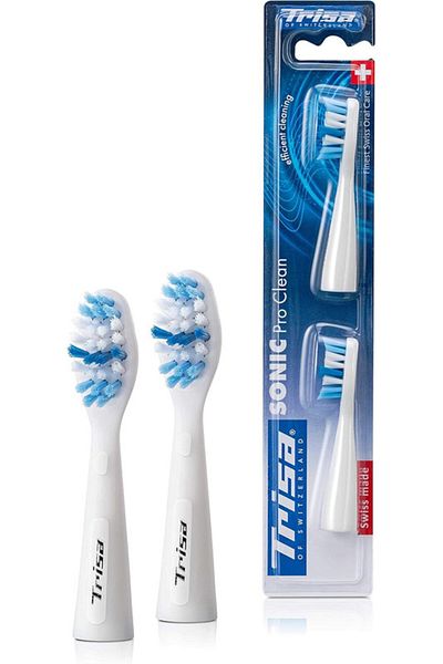 Trisa Sonic Medium Toothbrush Refill, 2 Pieces