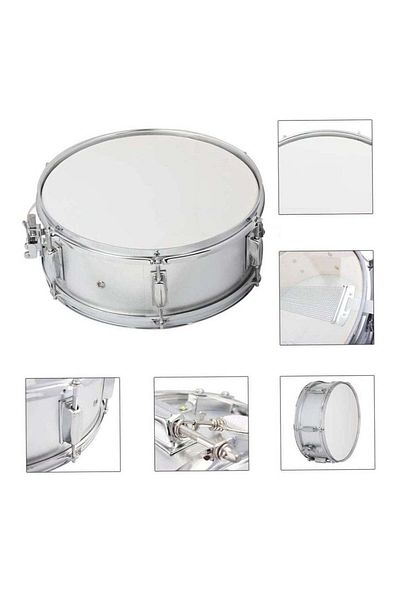 Generic Vitacelli Marching Drum Silver Steel Band Drum 60X60X31CM