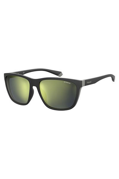 Polaroid PLD 7034/G/S 08ALM Men's Polarized Sunglasses, Black, Rectangular, 61 mm