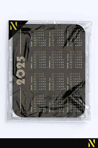 nilizma Модерна подложка за мишка с календар за 2025 г. Ергономична подложка за мишка с неплъзгаща се основа Подложка за мишка за дома и офиса