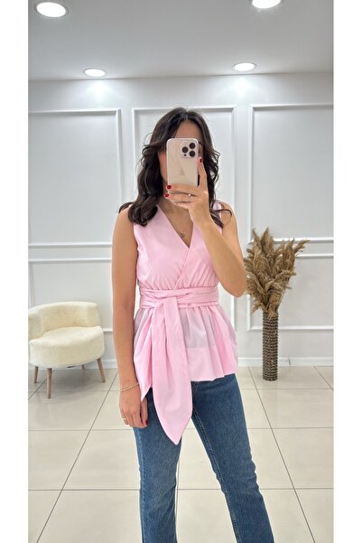 Butik Belden Bağlamalı Gömlek