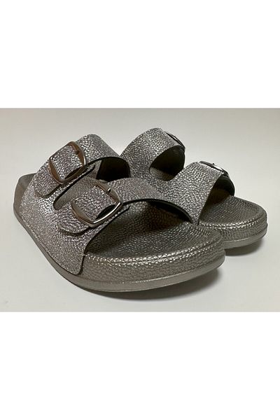 Pienn Glitter Adjustable Double Buckle Elastic Anatomic Sole Women's Home and Street Slippers