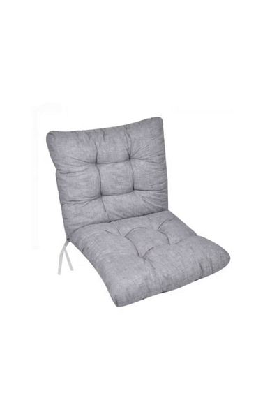 bebelyno Chair cushion with backrest, gray, foam filling, fastening system, 50x100 cm