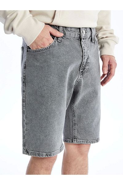 LC Waikiki Ανδρικό τζιν σορτς XSIDE Anthracite Standard Fit