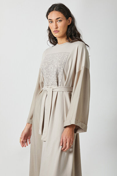 ZÜLAYS Garnili Sweat Elbise Taş