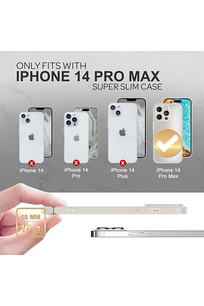 Nalia Protective Case For Iphone 14 Pro Max , Silicone/glass, White/gray, 6.7 Inches