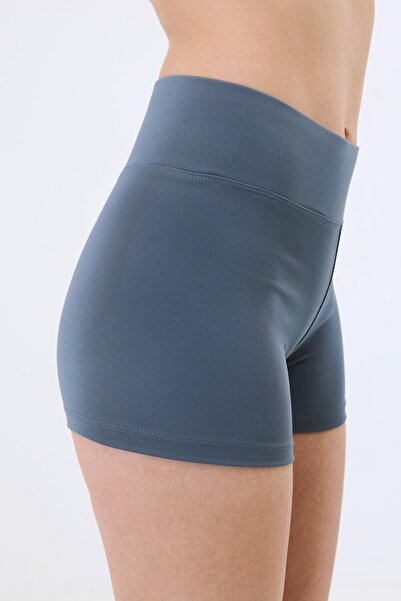 CAMASIRCITY Active γυναικείο ψηλόμεσο σορτς καπνιστό