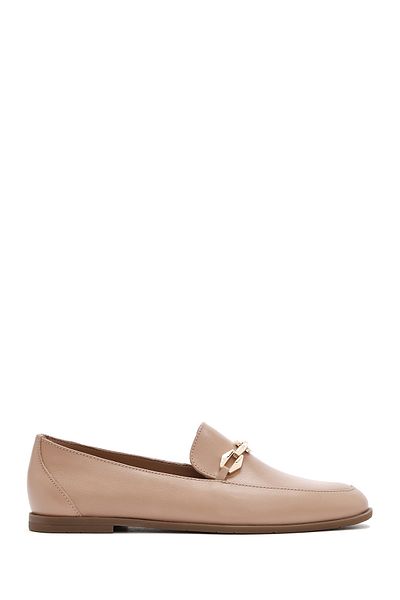 Derimod Cataramă bej pentru femei 100% piele, pantofi Penny Loafer din piele naturală, pantofi casual, pantofi de zi cu zi 24sfd2