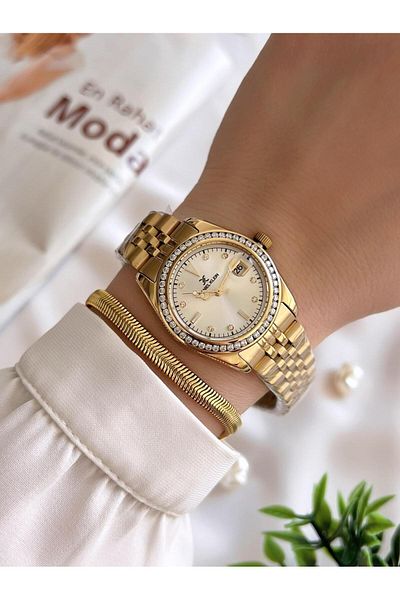 Daniel Klein Steel Cord 3 Atm Water Resistant Special Design Women Wristwatch+Bracelet Vs.Blkt.0230