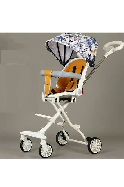 fulina Baby Stroller, With 360 Degree Wheels, Two-way Seat, 90×72×68cm, For 0-144 Months, White