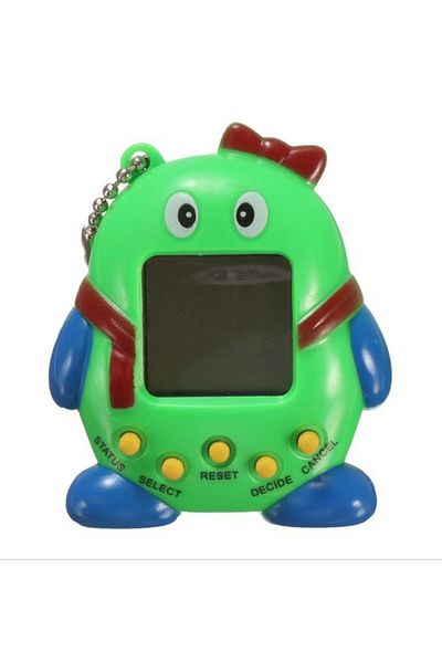 Ikonka Joc Electronic Interactiv Tamagotchi, 168 Jocuri, Animalut, 6 Ani , Verde
