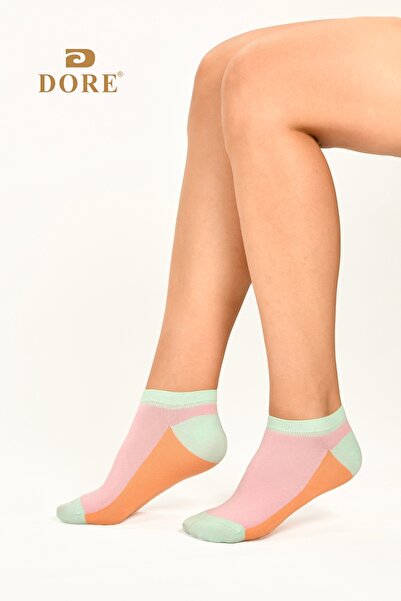 Dore Original Women's 3 Pairs Breathable Ultra Soft Comfort Model Sports Shoes Sneaker Colorful Booties Socks