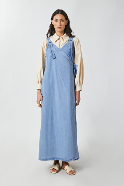 ZÜLAYS V Yaka Bağlamalı Jile Açık Mavi