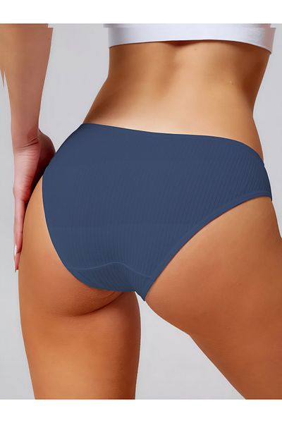 MİSTİRİK Chiloți cu nervuri din țesătură moale model Taranto Culoare Albastru