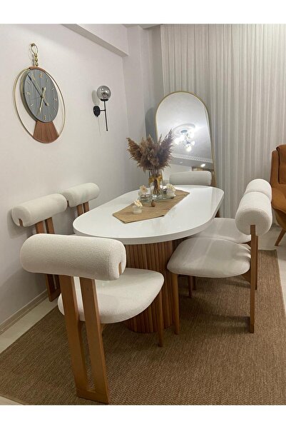 SEZBİL Ahşap Sandalye Tombak (1 ADET) Sandalye Mutfak Sandalyesi Salon Sandal...