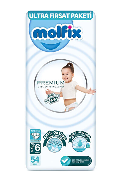 Molfix Premium Extra Large 54 Adet Ultra Fırsat Beden 6