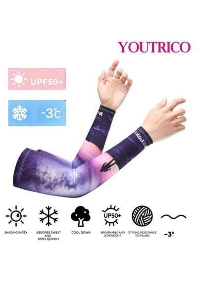 Youtrico Gloves Ice Silk Uv Blocking Arm Covers For Driving/cycling Spf50 High Protection
