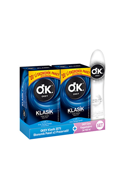 Okey Klasik 40'lı Prezervatif & Zero Kayganlaştırıcı Jel 100 ml