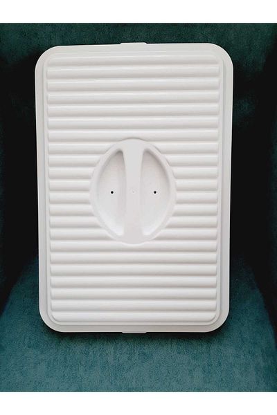 bir sürü eşya pak market White Colored Pyrex Lid Rectangular Plastic 40,5cm X 27,5 cm